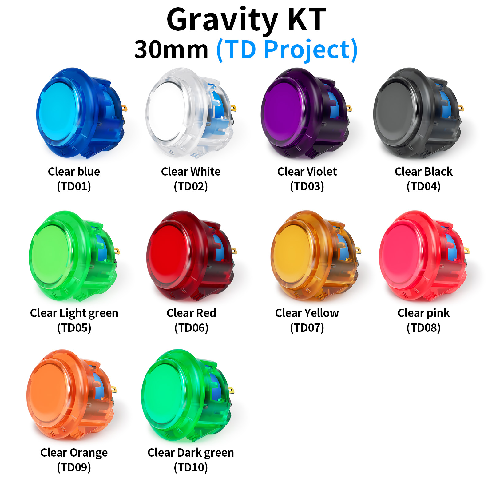 Joystick Arcade Parts - Qanba-lèvent d'arcade KT Gravity, bouton Liness-in