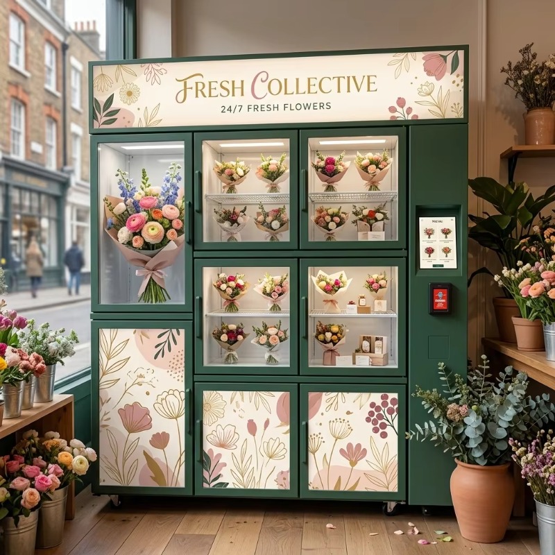 Bill Acceptor Vending - Distributeur automatique de fleurs fonctionnant avec
