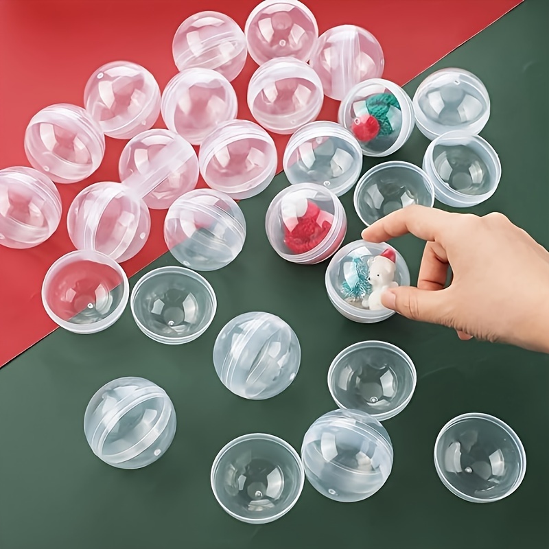 Prize Capsule Toy Machine - Capsules rondes en plastique transparent vides,